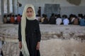 A Yemeni child runs to school