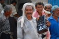 Yemeni man holds vintage tape recorder at the street in Al Hudaydah, Yemen.