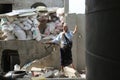 A Yemeni soldier fights in the ranks of the National Army in Taiz