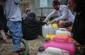 Yemeni woman looking for water