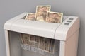 Yen Banknotes In Shredder