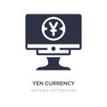 yen currency icon on white background. Simple element illustration from Business concept Royalty Free Stock Photo