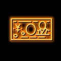 yen jpy neon glow icon illustration Royalty Free Stock Photo