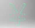 Yen symbol sign isolated Japanese yen JPY 3d render