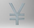 Yen symbol sign isolated Japanese yen JPY 3d render