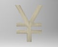 Yen symbol sign isolated Japanese yen JPY 3d render