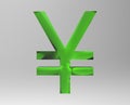 Yen symbol sign isolated Japanese yen JPY 3d render
