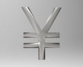 Yen symbol sign isolated Japanese yen JPY 3d render