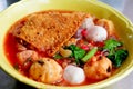 Yen Ta Fo, Authentic Thai-style noodle soup with fishballs