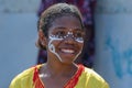 Yenbekwan village,Raja Ampat, West Papua, Indonesia, 18.10.2022:Native Papuan woman in traditional costume within local festival