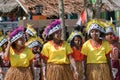 Yenbekwan village,Raja Ampat, West Papua, Indonesia, 18.10.2022:Native Papuan women in traditional costume within local festival