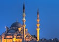 Yeni Valide Camii during the blue hour Royalty Free Stock Photo