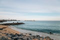 Yeongjin Beach and seawall in Gangneung, Korea Royalty Free Stock Photo