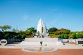 Fisherman memorial monument at Dolsan park in Yeosu, Korea