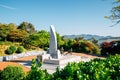 Fisherman memorial monument at Dolsan park in Yeosu, Korea