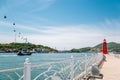 Hamel lighthouse and sea village in Yeosu, Korea