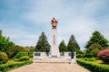 Statue of Admiral Yi Sun-shin at Jasan Park in Yeosu, Korea