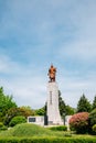 Statue of Admiral Yi Sun-shin at Jasan Park in Yeosu, Korea