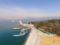Yeosu,South Korea-March 2017:Aerial view of Odongdo Island Park in Yeosu City