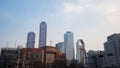 Yeouido Gospel church and beautiful cityscape during winter evening at Yeongdeungpo , Seoul South Korea : 5 February 2023 Royalty Free Stock Photo