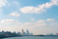 Yeouido city view and Han river park in Seoul, Korea Royalty Free Stock Photo