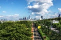 Yeouido view with han river park Royalty Free Stock Photo