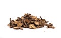 Yerba Mansa dried root on white