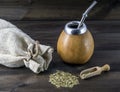 Yerba mate with gourd matero