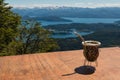 Yerba mate tea in calabash gourd Royalty Free Stock Photo