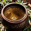 Yerba Mate, traditional herb drink, brewed fresh herbs