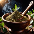 Yerba Mate, traditional herb drink, brewed fresh herbs