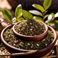 Yerba Mate, traditional herb drink, brewed fresh herbs