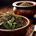 Yerba Mate, traditional herb drink, brewed fresh herbs