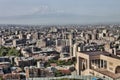 Yerevan, Armenia, in the background of Mount Ararat Royalty Free Stock Photo