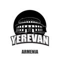 Yerevan, Armenia, black and white logo