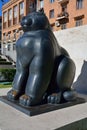 YEREVAN, ARMENIA - 13.06.2014: cat statue by Botero in Yerevan, Royalty Free Stock Photo