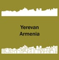 Yerevan, Armenia city silhouette