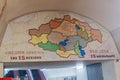 YEREVAN, ARMENIA - JULY 7, 2017: Map of the Greater Armenia visible at the Republic Square metro station in Yerevan, capital of