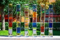 Yerevan, Armenia - 26 September, 2016: The colorful glass sculpture located in Cafesjian Art Center garden