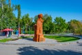 Yerevan, Armenia, September 4, 2023: Lovers alley monnument at V