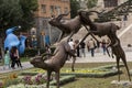 Yerevan, Armenia - September 21, 2017: Sculpture depicted in a c Royalty Free Stock Photo