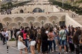 YEREVAN, ARMENIA - SEPTEMBER 21, 2017: Yerevan Cascade and the g Royalty Free Stock Photo