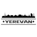 Yerevan Armenia Silhouette Icon Vector Art Flat Shadow Design Skyline City Silhouette Template Logo