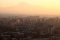 Yerevan city and Ararat mount