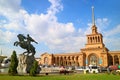 Yerevan Railway Station with the Statue of Sasuntsi Davit, Located South of Downtown Yerevan, Armenia