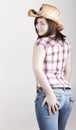 Yes baby i am a cowgirl Royalty Free Stock Photo