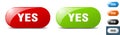 yes button. key. sign. push button set Royalty Free Stock Photo