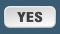 yes button. yes square 3d push button. Royalty Free Stock Photo