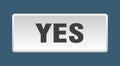 yes button. yes square isolated push button. Royalty Free Stock Photo