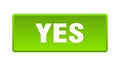 yes button. yes square isolated push button. Royalty Free Stock Photo